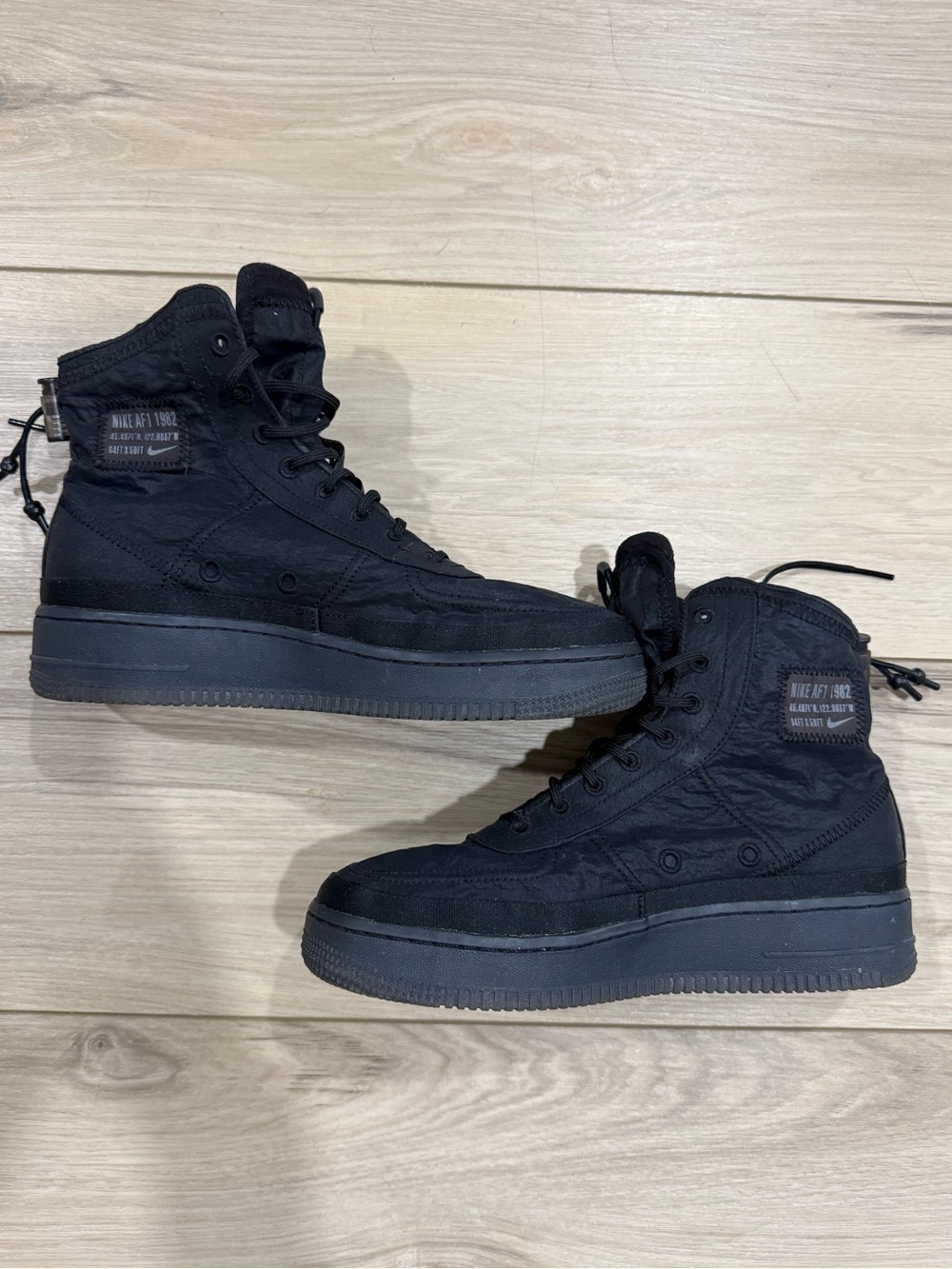 Nike AF1 High Shell “Black” Sneakers